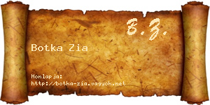 Botka Zia névjegykártya